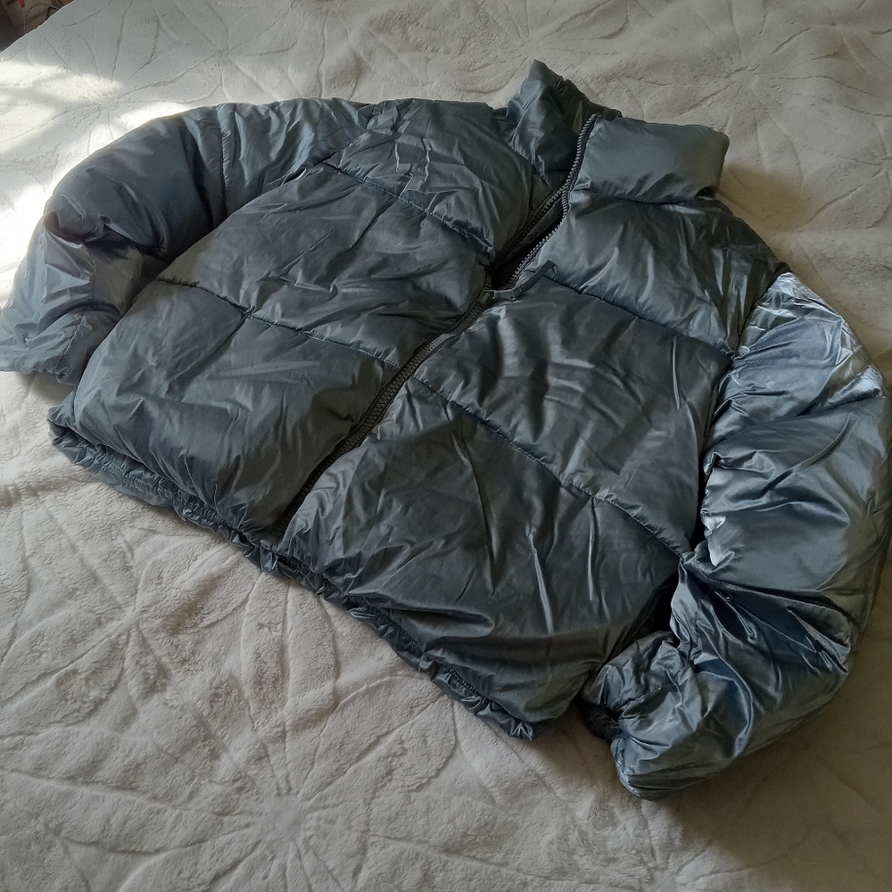 Old Navy Silver Puffer Jacket